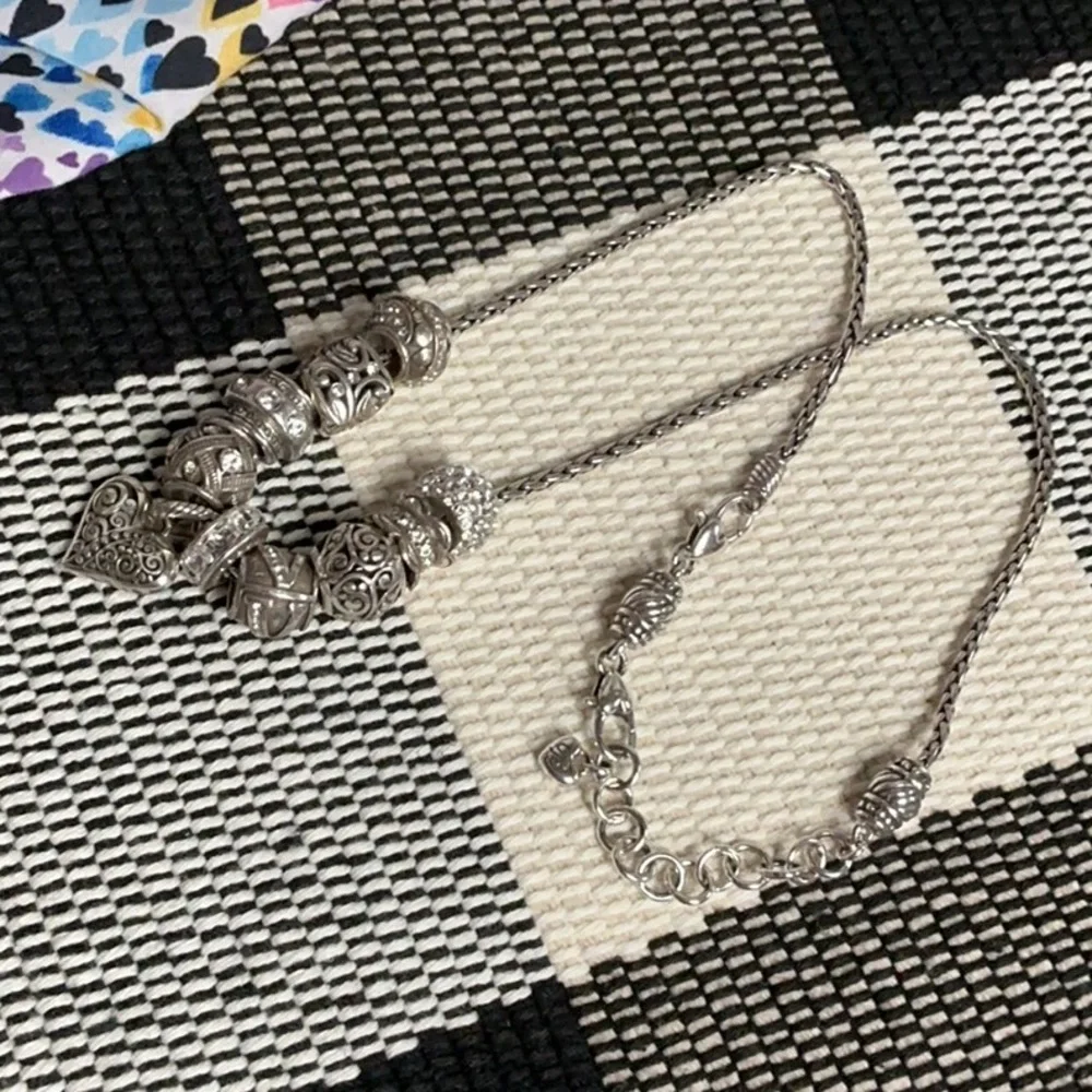 Brighton great shape Barrel slide removable charm bundle lot set silver necklace - Picture 4 of 6